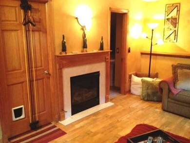 Family Room Pretty gas fireplace in family room