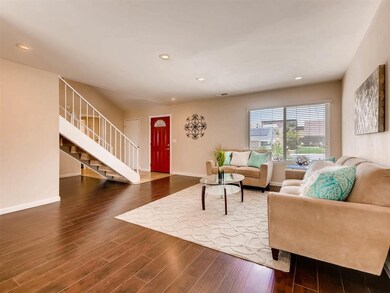 View from dining room facing living room near entr