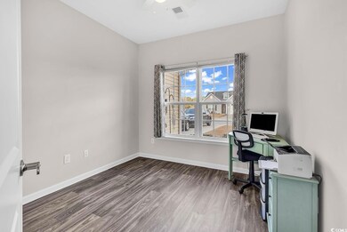 Home office featuring wood-type flooring and ceili