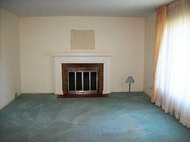 Living Room. Living room with wood burning firepla
