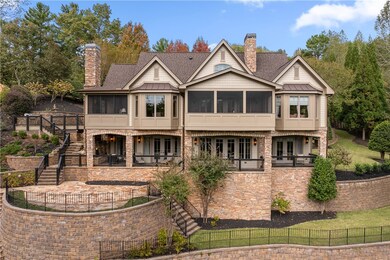 Gorgeous stone walls and covered patios