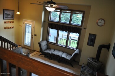 Living room looking down from dining rm