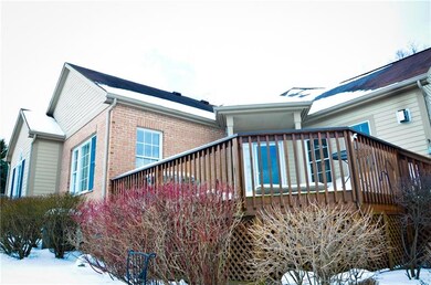 Front door with large deck