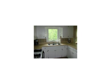 Newer vinyl windows make the kitchen window look l