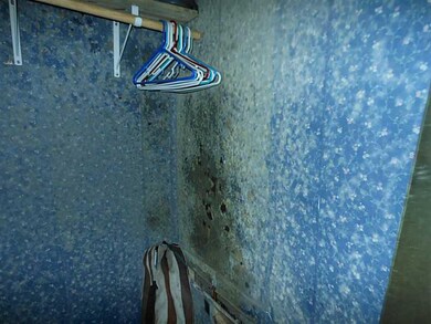 Bedroom 2. Black mold in rear bedroom.