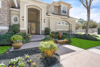 Stunning front exterior with elegant architecture
