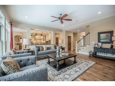 Great room with 10 foot ceilings. Durable hickory 