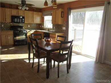 Kitchen Inviting eating area with sliding glass do