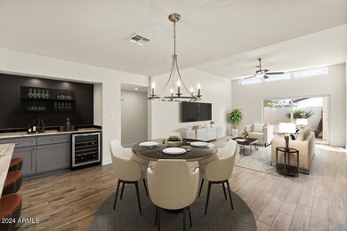 virtual staged dining living room