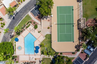 Aerial of pool 2 and tennis 2