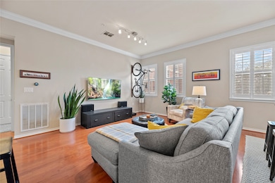 This large living area with a comfortable and invi