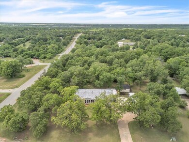 Bird's eye view of a heavily wooded area