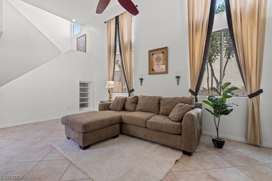 Step inside and be greeted by the tall vaulted cei