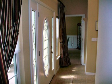 Foyer connects several areas of the hous