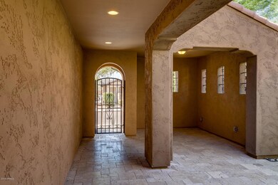 View from front door into courtyard