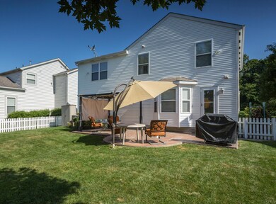 Large patio and fenced in yard