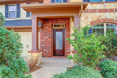 Opaque glass on the front door allows light to come in but gives privacy as well.