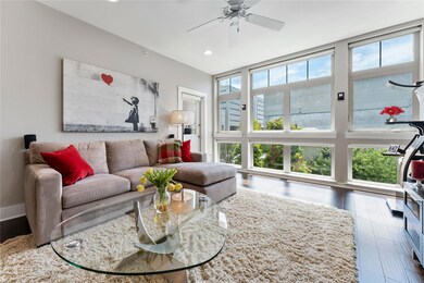 Living room with plenty of natural light, wood-ty