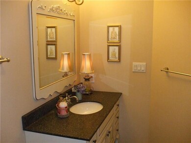 This Elegant half bath is perfect for your guests