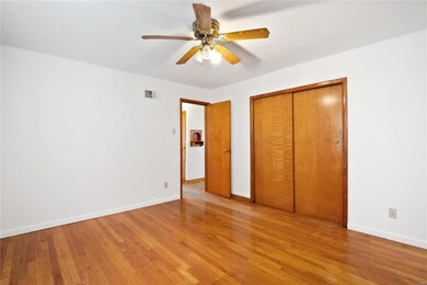 Bedroom #2 ceiling fan and double closet