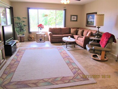 Spacious living room with slider
