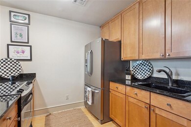 Galley kitchen.