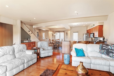 Open living space on the second floor