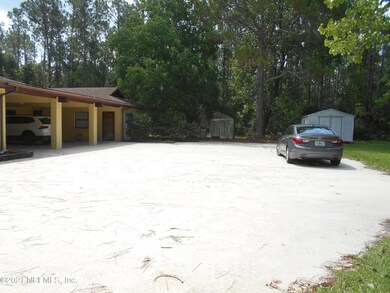 large concrete parking pad