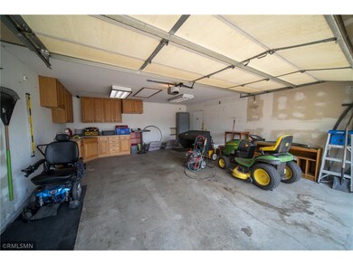 Finished garage with Cabinets