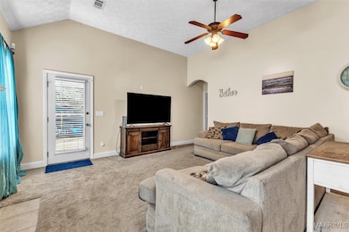 Open Floor Plan with Vaulted Ceiling