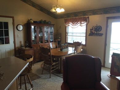 French Doors that go out to a deck, and overlook t