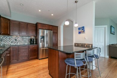 Stainless steel appliances, granite counter tops a