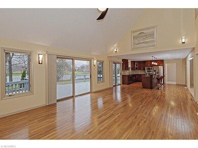 Open floorplan with stunning hardwood floors leads