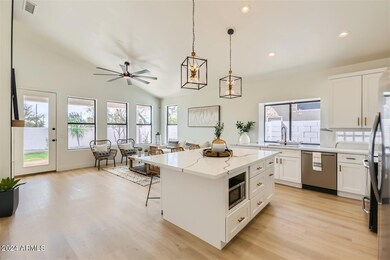 Kitchen and family room