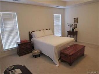 Master bedroom with tray ceiling...good size