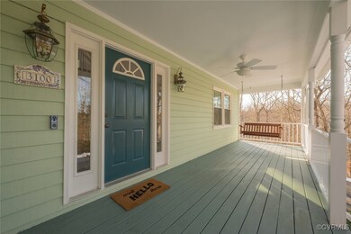 Your enticing newly painted front porch. Come sit