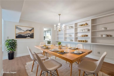 Dining room featuring an inviting chandelier, orna