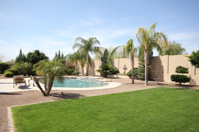 Grassy area off pool
