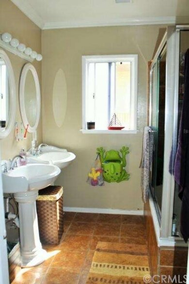 Dual sinks in this large bathroom