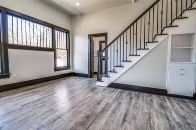 Dining room with stairs to second floor