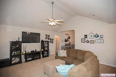 Large, open living room with vaulted ceilings