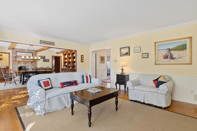 Opens to dining rm