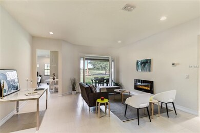 Formal Living Room with Electric Fireplace & Frenc