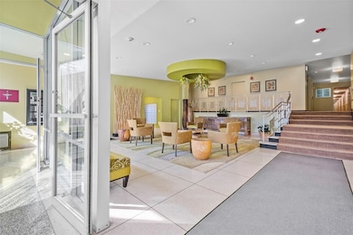 Secured entry to the lobby with a receptionist at