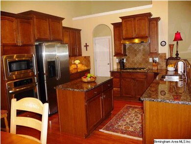 Stainless and granite kitchen.