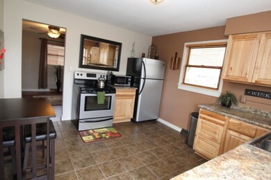 Updated eat-in kitchen with newer stainless steel 