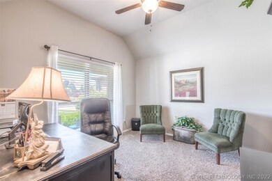Office off entry has view to front.