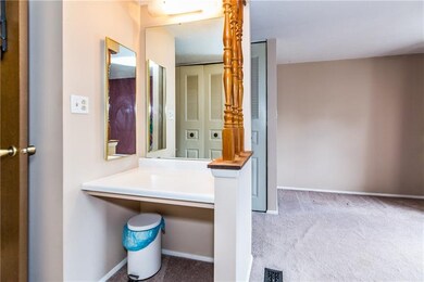 Dressing area conveniently located in the master b