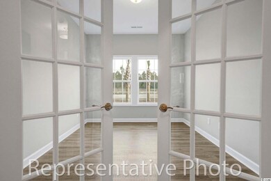 French doors into study
