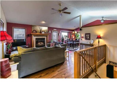 Living room and dining room
